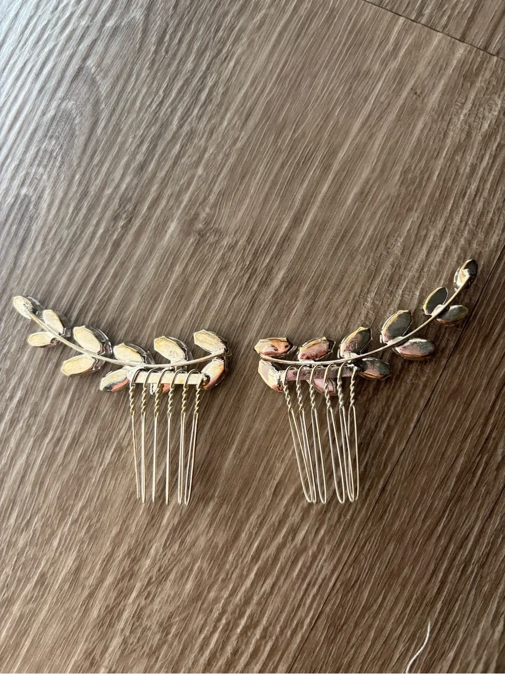 Silver Leaf Bridal Hair Combs